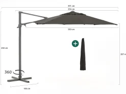Shadowline Francisco zweefparasol ø 330cm
