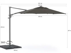 Shadowline Francisco zweefparasol ø330cm
