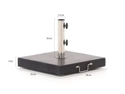 Shadowline Havana parasolvoet 50kg op wiel