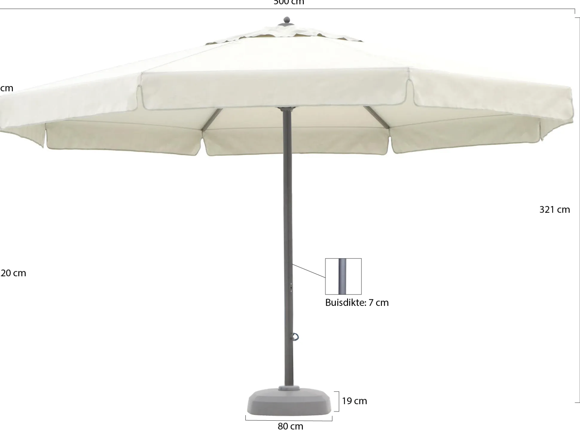 Shadowline Jamaica parasol ø 500cm