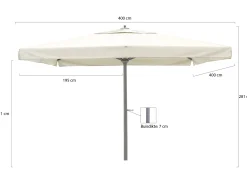 Shadowline Java parasol 400x400cm