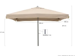 Shadowline Java parasol 400x400cm