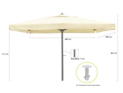 Shadowline Java parasol 400x400cm