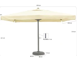 Shadowline Java parasol 450x450cm