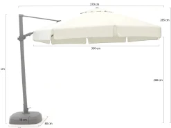 Shadowline Miami zweefparasol ø 350cm