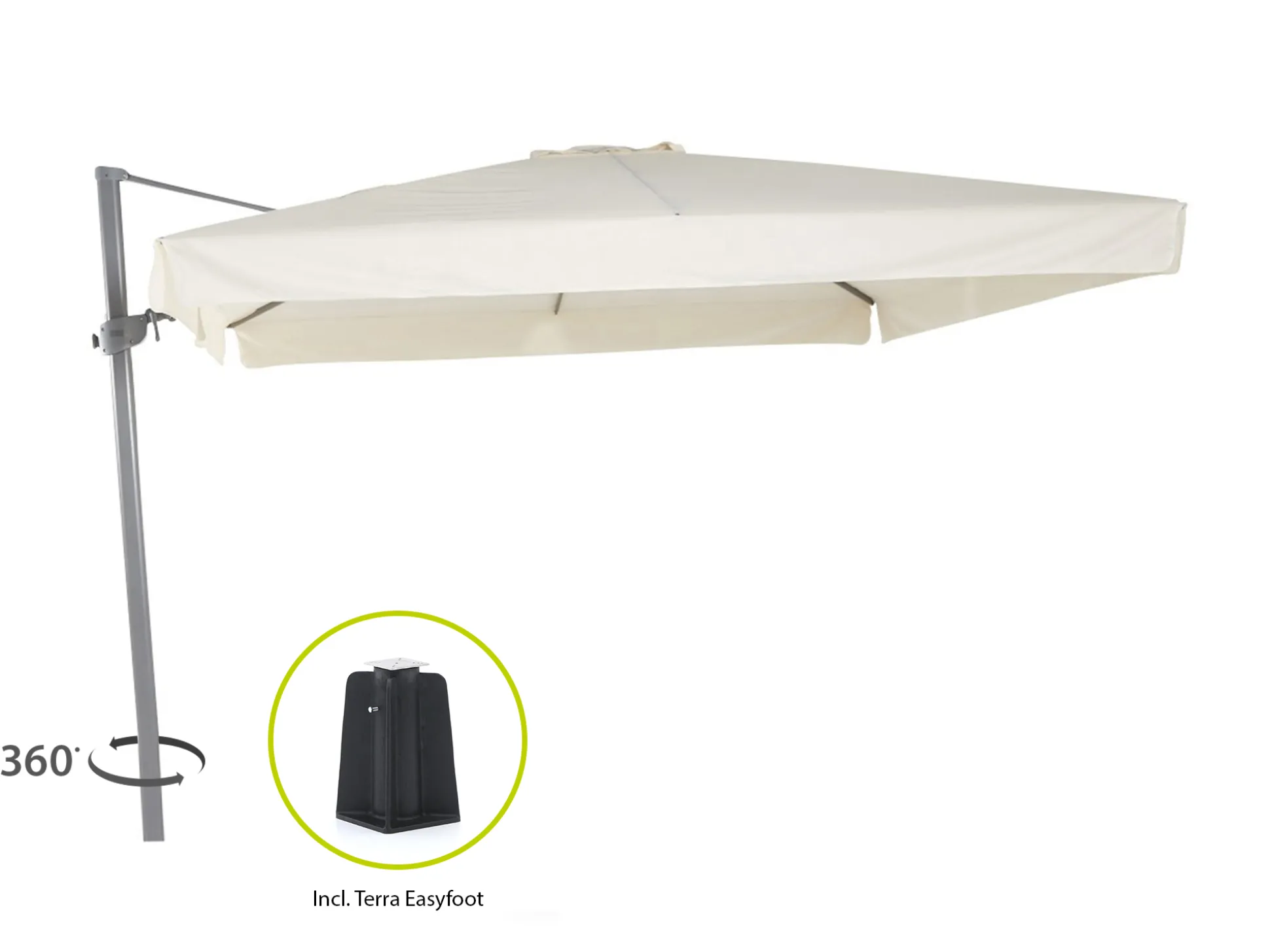 Shadowline Miami zweefparasol 300x300cm