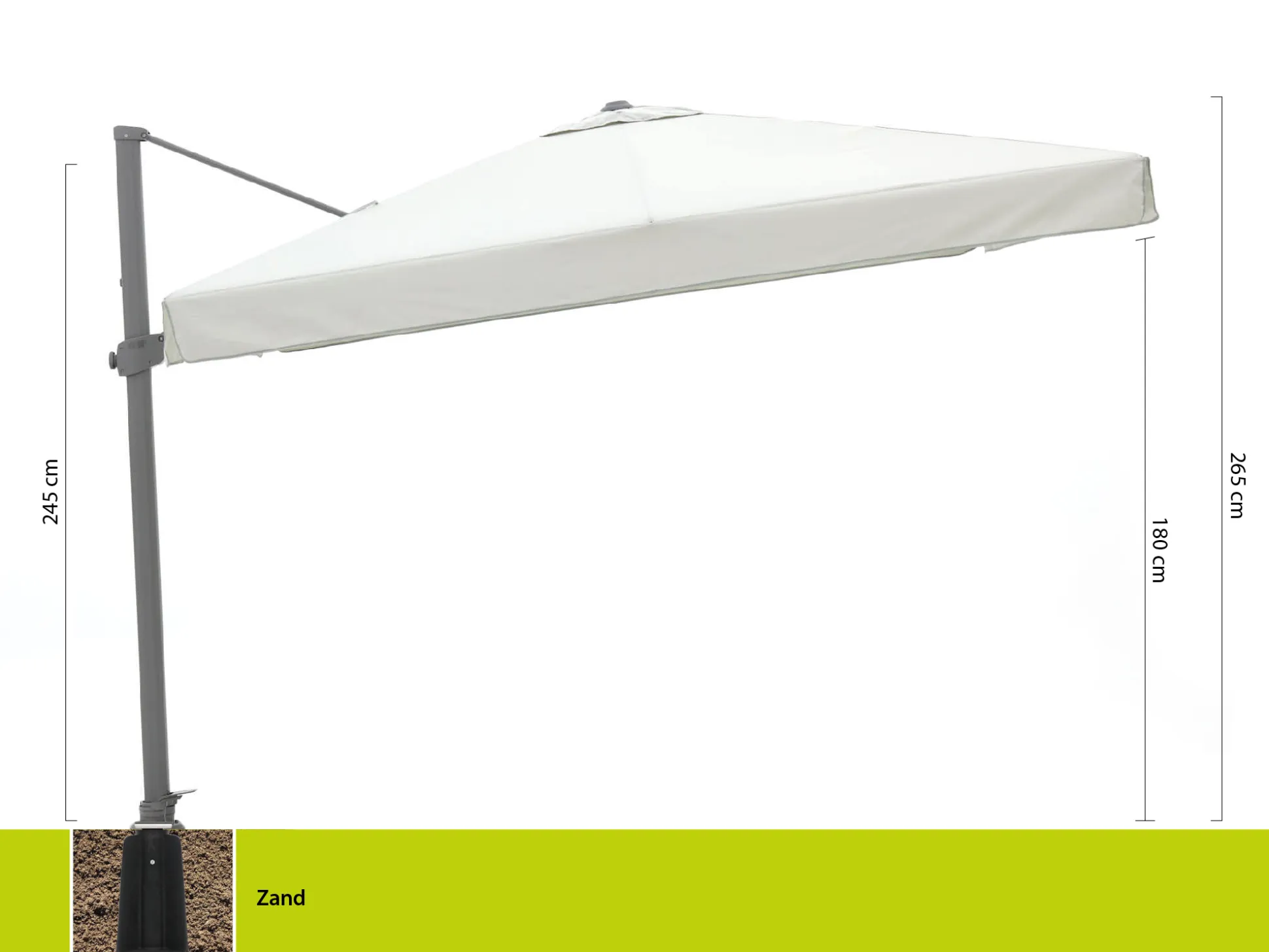 Shadowline Miami zweefparasol 300x300cm