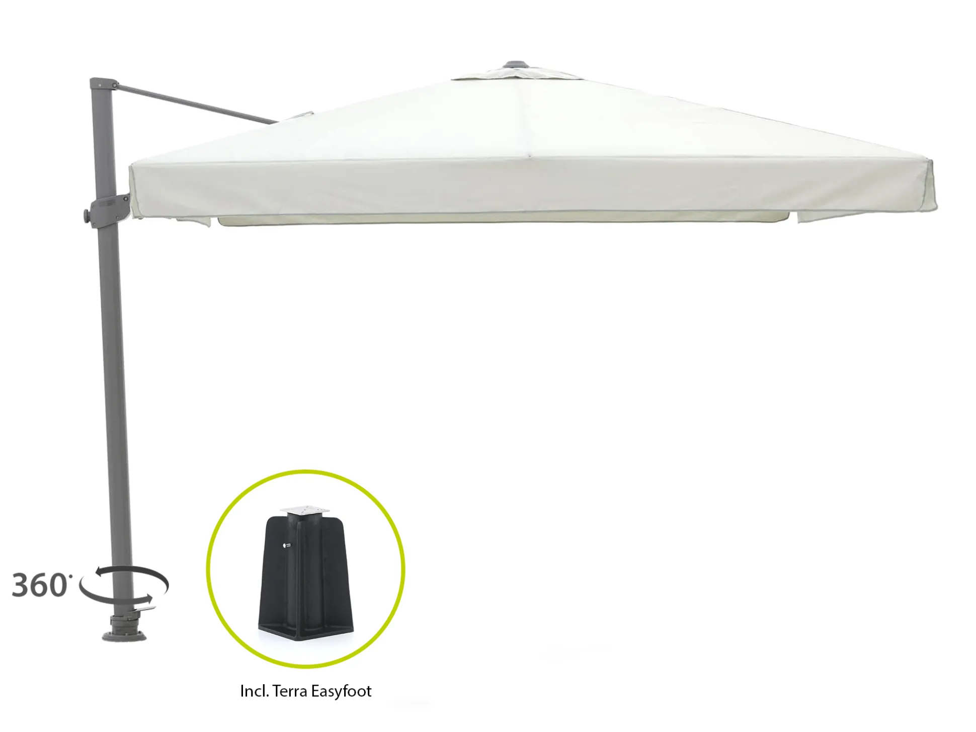 Shadowline Miami zweefparasol 300x300cm
