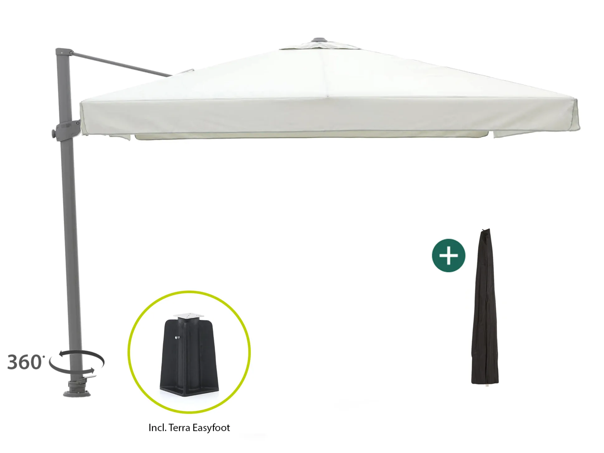 Shadowline Miami zweefparasol 300x300cm