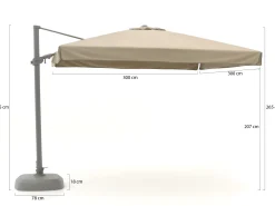 Shadowline Miami zweefparasol 300x300cm