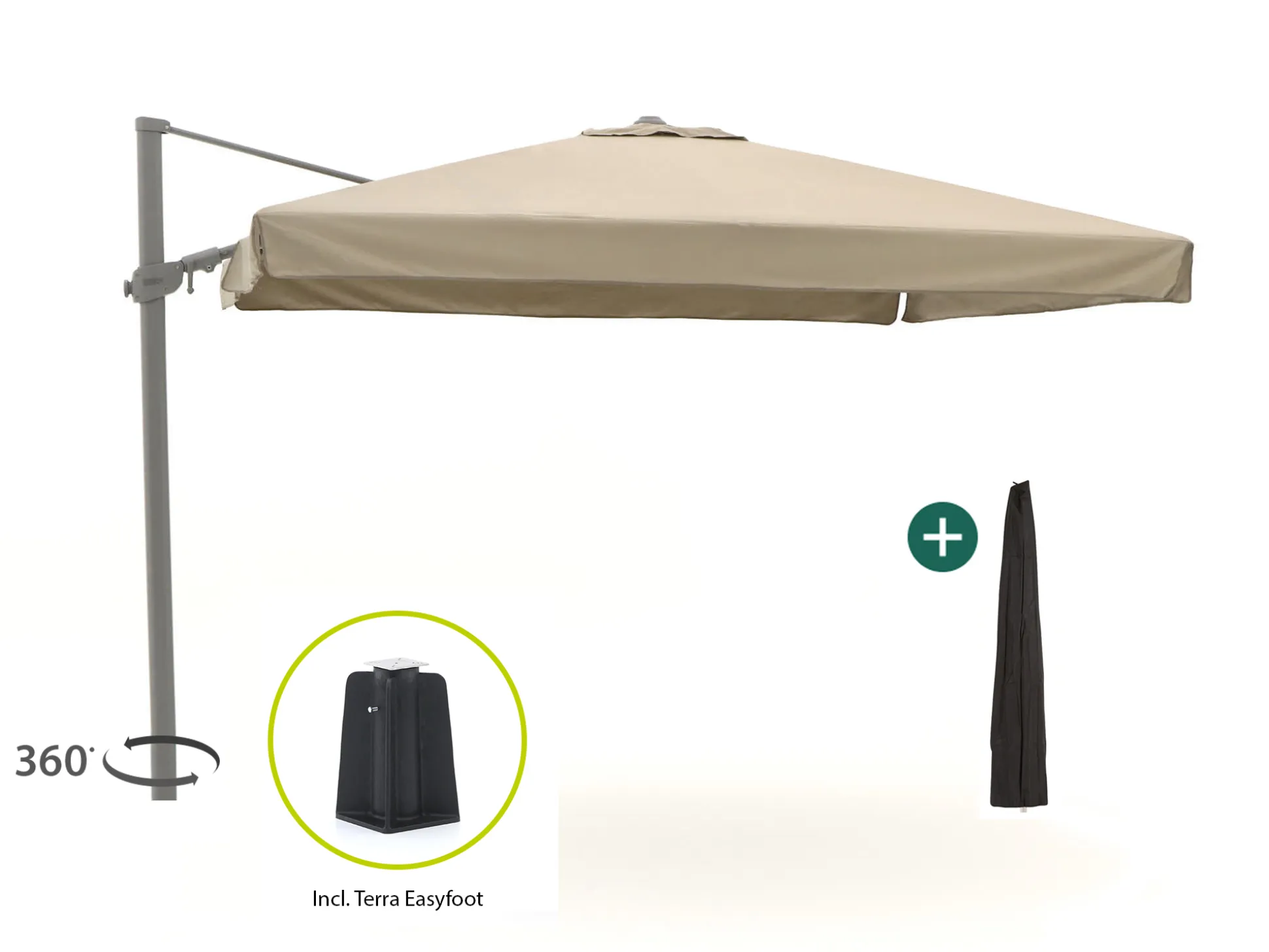 Shadowline Miami zweefparasol 300x300cm