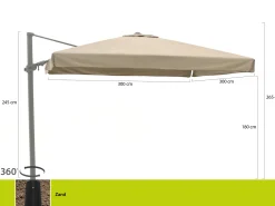 Shadowline Miami zweefparasol 300x300cm