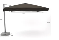 Shadowline Miami zweefparasol 300x300cm