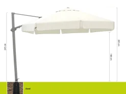 Shadowline Miami zweefparasol ø 350cm