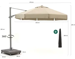 Shadowline Miami zweefparasol ø 350cm