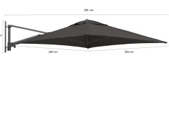 Shadowline muurparasol 200x200cm