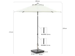 Shadowline Push-up parasol ø 250cm
