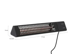Sunred Dark Smart muur terrasverwarmer triangel 2500 Watt
