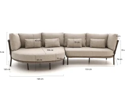 SUNS Bardi chaise longue loungeset 2-delig rechts