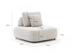 SUNS Blocchi loungemodule 1-zits 114cm