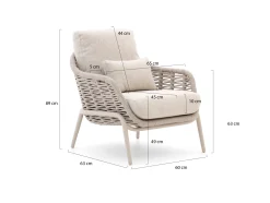 SUNS Casto/Nova ø120cm low dining tuinset 5-delig
