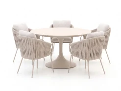SUNS Dolce/Nova ø150cm dining tuinset 6-delig