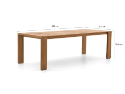 SUNS Erice dining tuintafel 240x100x76,5cm