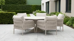 SUNS Fiave/Nova ø150cm low dining tuinset 6-delig