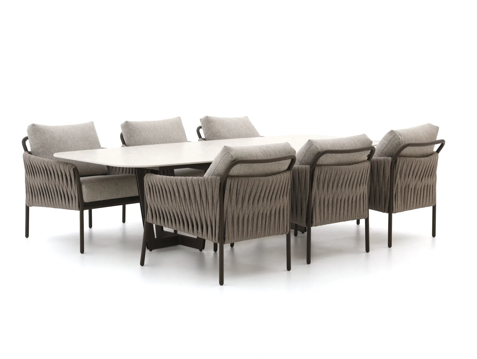 SUNS Fiave/Palermo 280cm low dining tuinset 7-delig