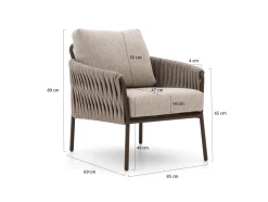 SUNS Fiave/Palermo 280cm low dining tuinset 7-delig