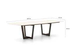 SUNS Fiave/Palermo 280cm low dining tuinset 7-delig
