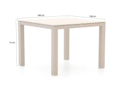 SUNS Monte Vari dining tuintafel 100x100x75cm