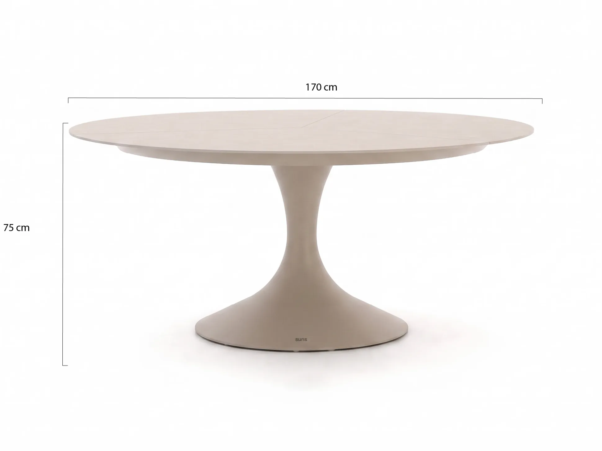 SUNS Noli/Nova ø170cm dining tuinset 9-delig