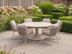 SUNS Noli/Nova ø150cm dining tuinset 7-delig