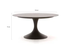 SUNS Nova dining tuintafel ø 150cm (h: 75cm)