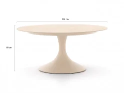 SUNS Nova low dining tuintafel ø 150cm (h: 68cm)