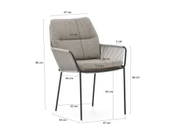 SUNS Punta/Palermo 240cm dining tuinset 7-delig