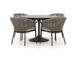 SUNS Santorini/Nova ø120cm dining tuinset 5-delig