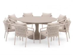 SUNS Sato/Nova ø170cm dining tuinset 9-delig