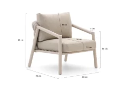 SUNS Sato/Palermo 280cm low dining tuinset 9-delig