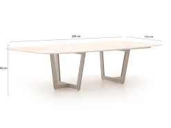 SUNS Sato/Palermo 280cm low dining tuinset 9-delig