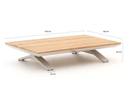SUNS Stockholm lounge tuintafel 140x80x26cm