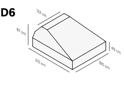 SUNS Tuinmeubelhoes D6 Blocchi lounge daybed 215x180x87cm