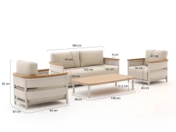 SUNS Wadi stoel-bank loungeset 4-delig