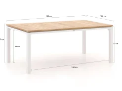 Sunyard Jakarta/Linosa 180cm dining tuinset 5-delig stapelbaar