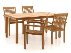 Sunyard Jakarta/Liverpool 160cm dining tuinset 5-delig stapelbaar