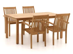 Sunyard Jakarta/Liverpool 160cm dining tuinset 5-delig stapelbaar
