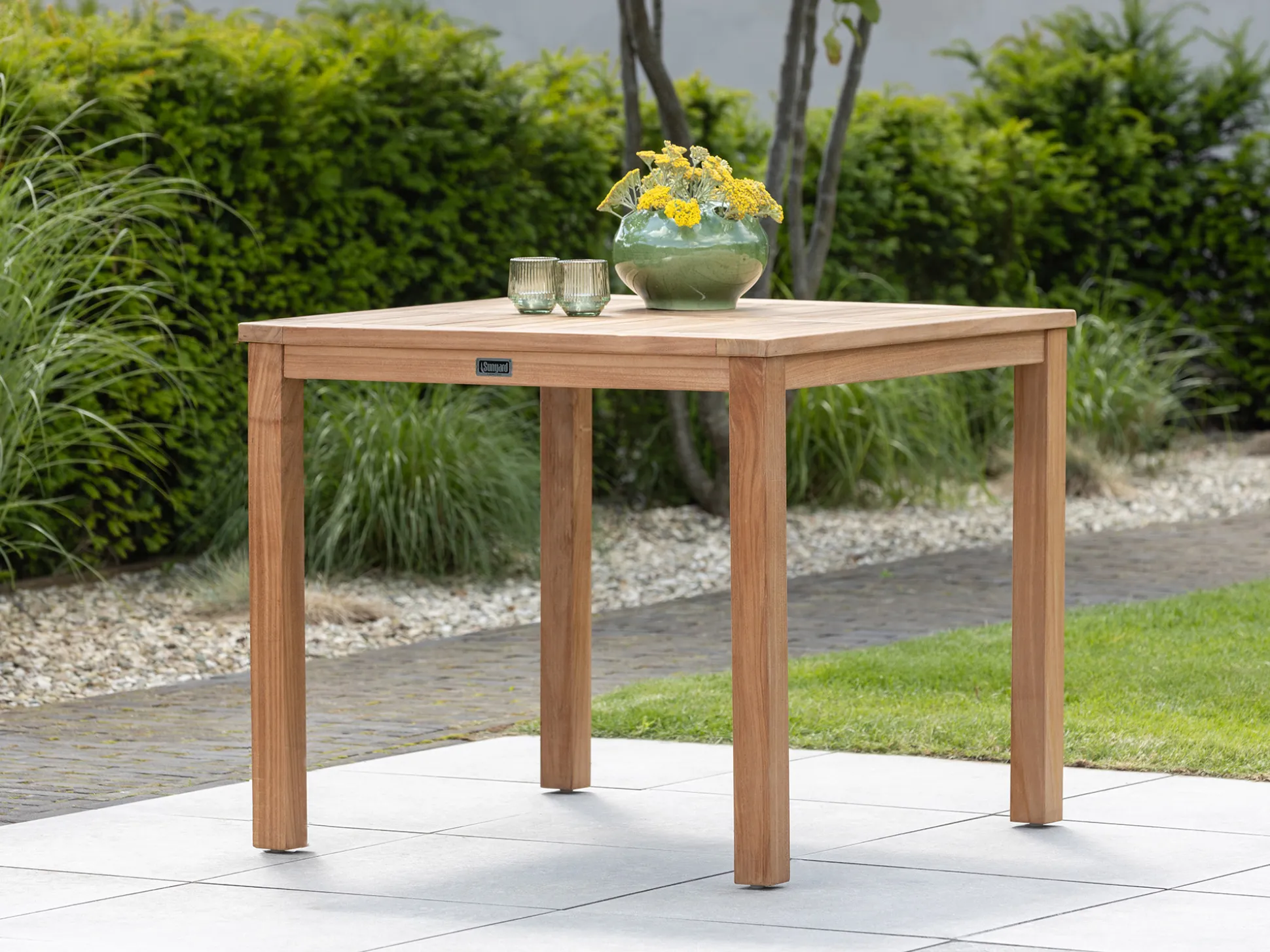 Sunyard Liverpool 90cm dining tuinset 5-delig stapelbaar