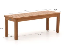 Sunyard Manchester picknickbank 120x42x45cm