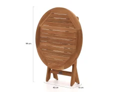 Sunyard Preston klaptafel ø 80cm (h:75cm)